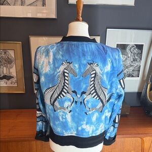 Stylish Blue and Black Women's Top